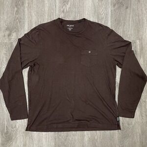 Todd Snyder Shirt Mens X-Large Brown Homespun Slub Long Sleeve Pocket USA